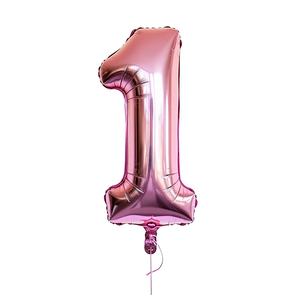 Rose Gold Number 1 Balloon